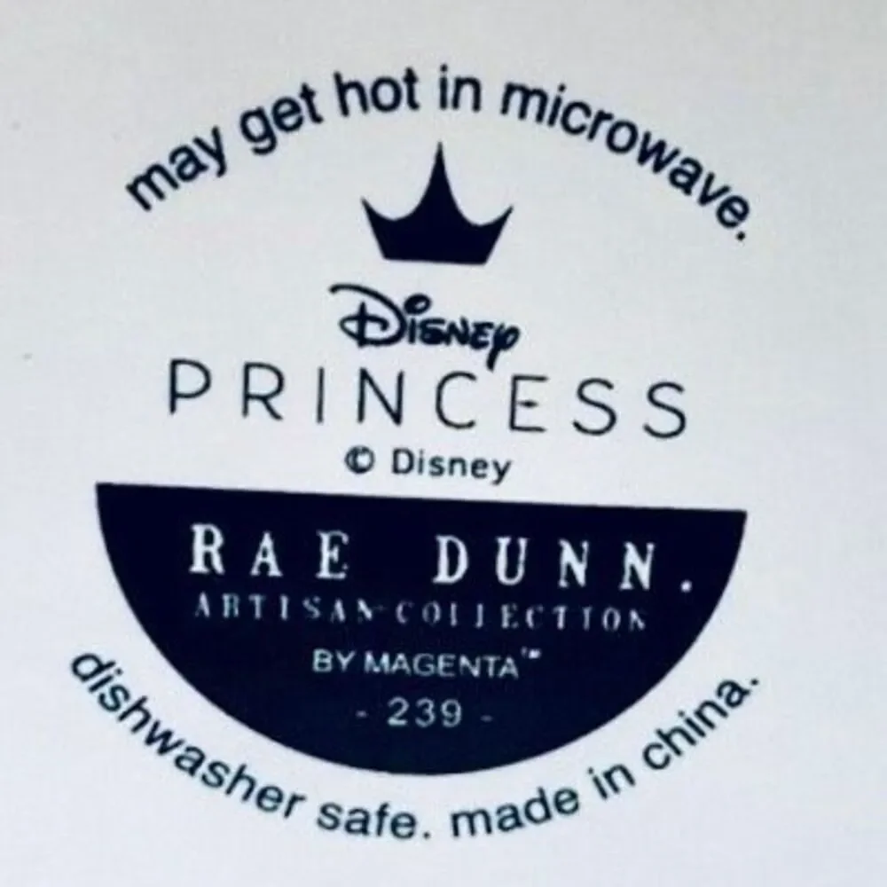 NWT Set Of 2 Rae Dunn Disney 11”Belle Enchanting Scalloped Ceramic Dinner Plates